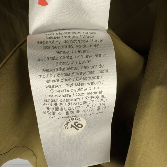 KENZO Button Down Cargo Maxi Pocket Oversized Fit Cotton Green Logo OverShirt  M - Picture 12 of 16